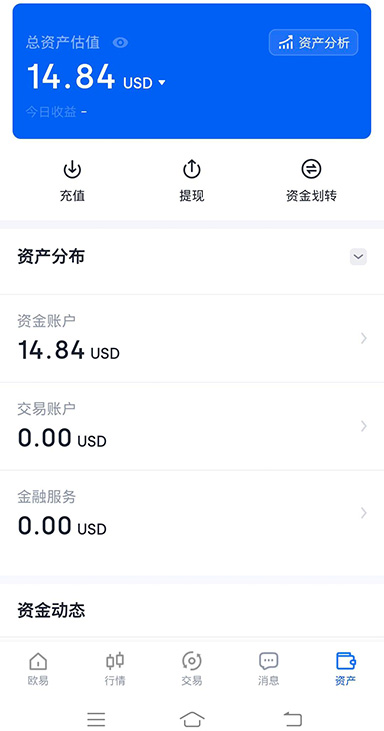 狗狗币钱包页面展示